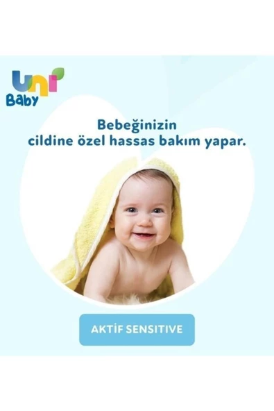 UNI BABY ISLAK MENDİL AKTİF SENSITIVE 3LÜ - Resim 6