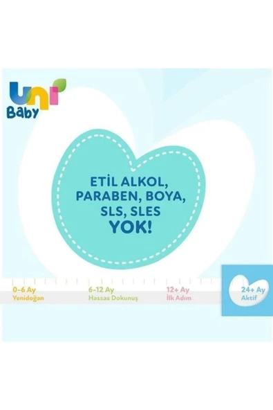 UNI BABY ISLAK MENDİL AKTİF SENSITIVE 3LÜ - Resim 5