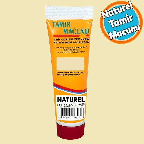 Tamir Macunu Ahşap Parke Mobilya Dolgu Çatlak Çizik Giderici 200 Gr Kullanıma Hazır Macun Naturel ürün görseli 1