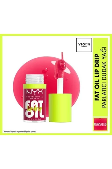 Professional Makeup Fat Oil Lip Drip Parlatıcı Dudak Yağı Newsfeed 4.8ml ürün görseli 1