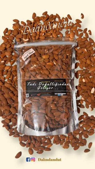 Yeni Mahsül Organik Doğal Badem Içi Çiğ Yerli 500 gr ürün görseli 1