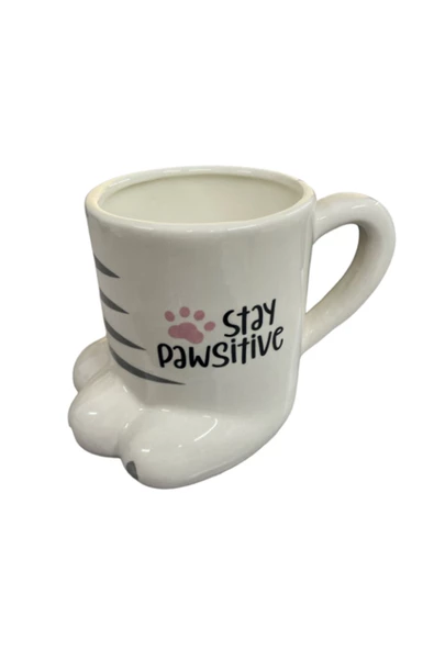 NETAVANTAJ Stay Pawsitive Pawsome Patili Kupa ürün görseli 1
