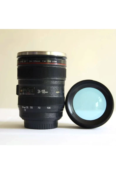 NETAVANTAJ Kamera Lens 3D Tasarım Paslanmaz Çelik Termos Kupa Bardak ürün görseli 1