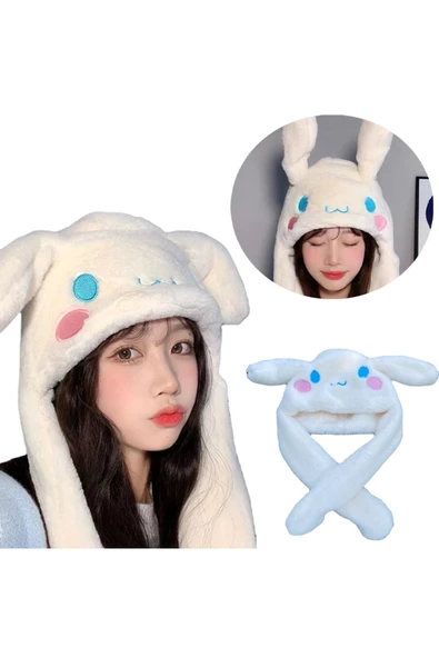 NETAVANTAJ Cinnamoroll Sevimli Işıklı Hareketli Işıklı Kulaklı Şapka ürün görseli 1