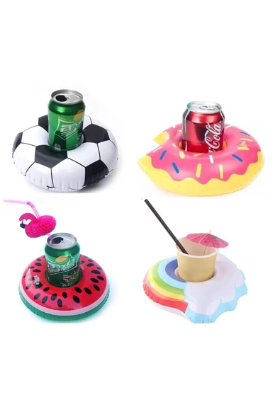 NETAVANTAJ 4lü Havuz Deniz Şişme Bardak Tutucu Float Bar Seti ürün görseli 1