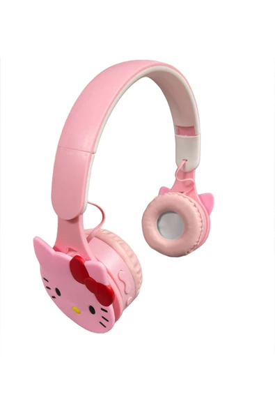 NETAVANTAJ Hello Kitty Kablosuz Bluetooth Katlanabilir Kulaküstü Kulaklık Pembe ürün görseli 1