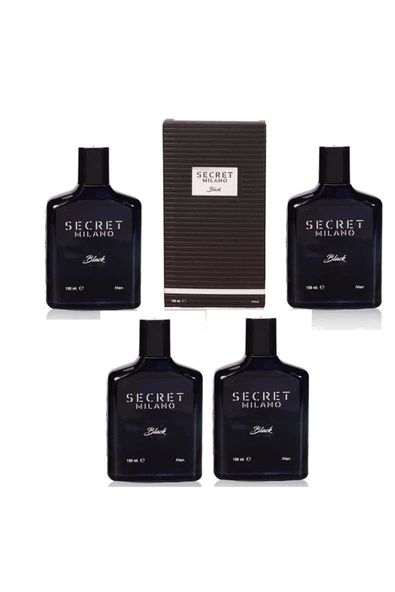 Secret Milano Black Edc 100 Ml Erkek Parfümü 4 Adet ürün görseli 1