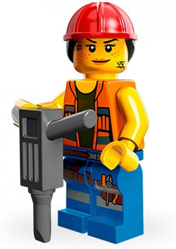Lego Minifigür - Lego Movie Seri 1 - 71004 - Gail the Construction Worker ürün görseli 1