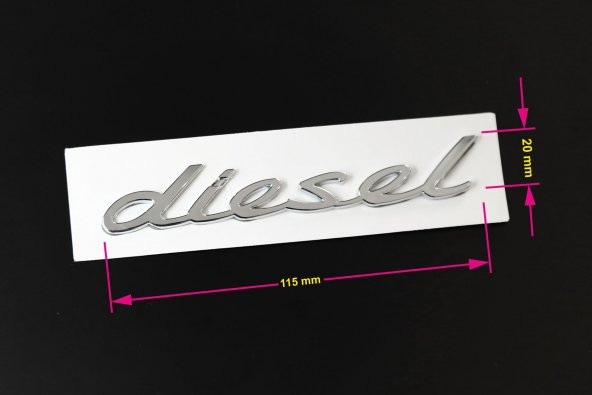 PORSCHE DİESEL ÇAMURLUK YAZISI KROM 958 559 675 01 ürün görseli 1