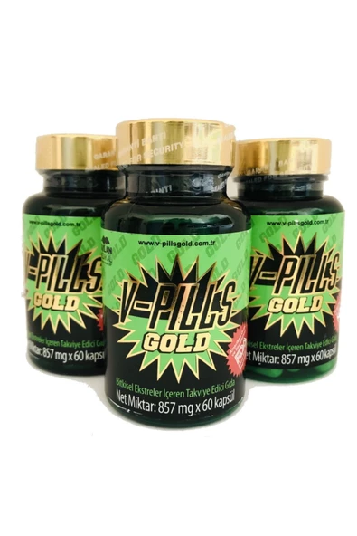 V-Pills Vpills Gold Bitkisel 60 Kapsül 3kutu ürün görseli 1