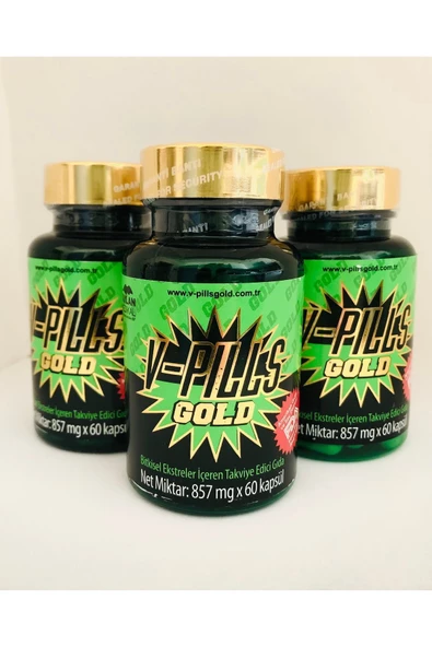 V-Pills Vpills Gold Bitkisel 60 Kapsül X 3kutu B1 ürün görseli 1