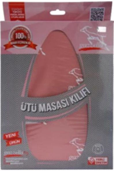 Gazella On Board 135x50cm Keçeli Pembe Ütü Masası Bezi/kılıfı 900 ürün görseli 1