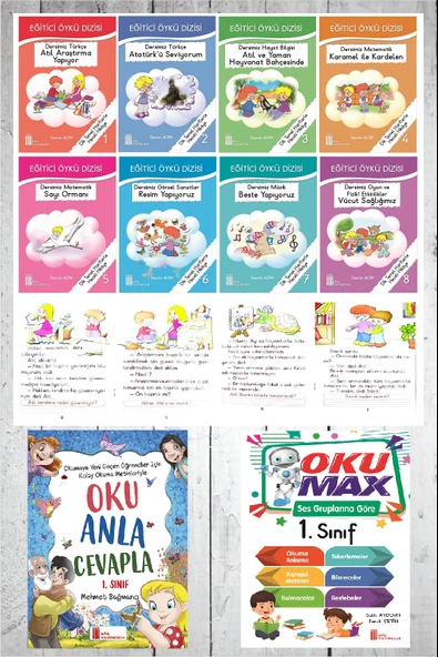 1.Sınıf Eğitici Öykü Dizisi+Oku Anla Cevapla+Oku Max ürün görseli 1