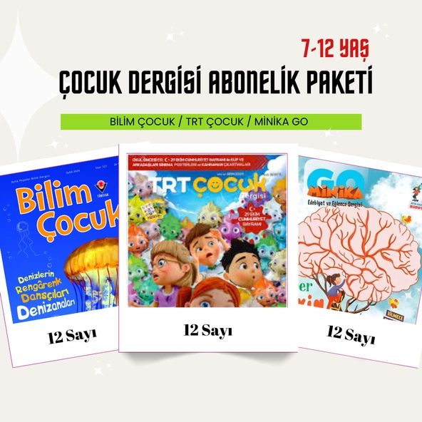 7-12 Yaş Çocuk Dergisi Abonelik Yıllık Paketi ürün görseli 1