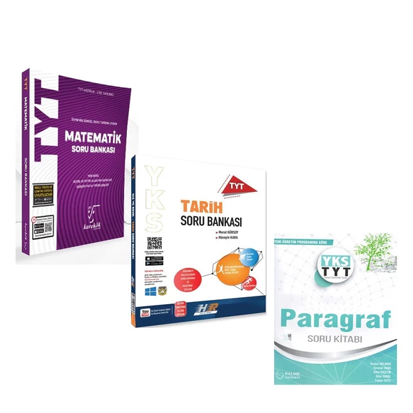 TYT Hız ve Renk Tarih Karekök Matematik Palme Paragraf Soru Bankası 3 Kitap Set ürün görseli 1