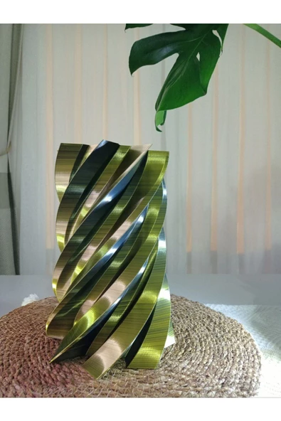 Handmade  Geometrik Vazo/ Saksı - Resim 3