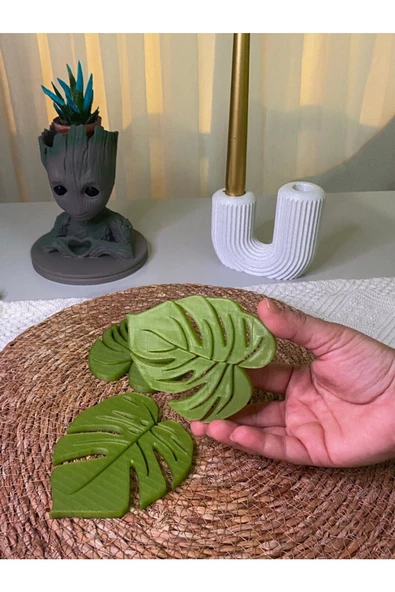 Handmade  Yaprak Bardak Altı - Resim 4