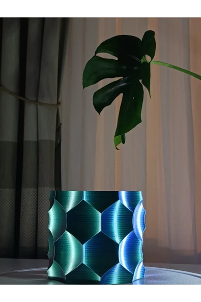 Handmade  Geometrik Saksı/ Vazo - Resim 3