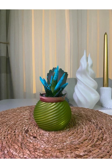 Handmade  Dekoratif Saksı - Resim 2