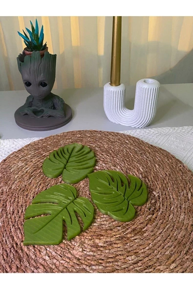 Handmade  Yaprak Bardak Altı - Resim 2