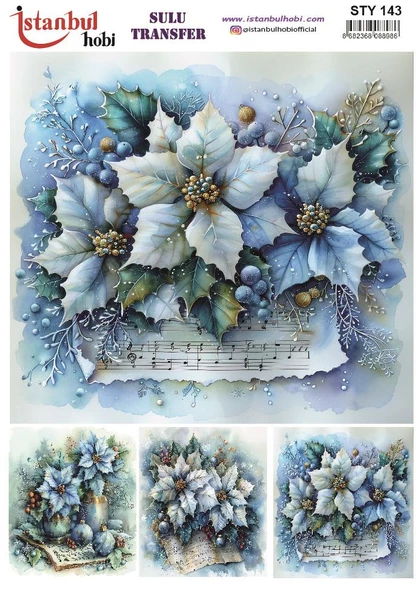 Yılbaşı Sulu Transfer 25x35cm STY143 ürün görseli 1