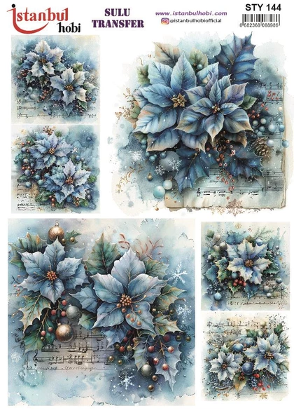 Yılbaşı Sulu Transfer 25x35cm STY144 ürün görseli 1