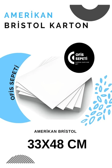 Çözüm Kağıt Amerikan Bristol Karton 300 Gr 33x48 Cm 100 Adet ürün görseli 1