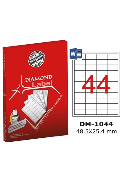Çözüm Kağıt Label Lazer Etiket 48,5x25,4 Mm 100"lü Dm-1044 ürün görseli 1