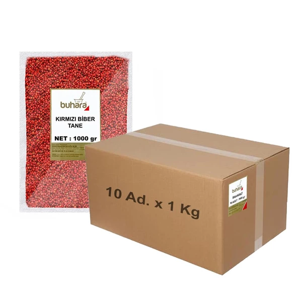 BUHARA TOPTAN KARABİBER KIRMIZI TANE 1 KG x 10 Ad - 10 KG ürün görseli 1