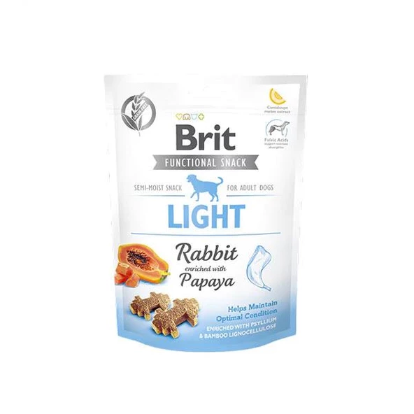 Brit Light Glutensiz Tavşanlı ve Papayalı Kilo Kontrolü Sağlayan Köpek Ödülü 150 gr ürün görseli 1