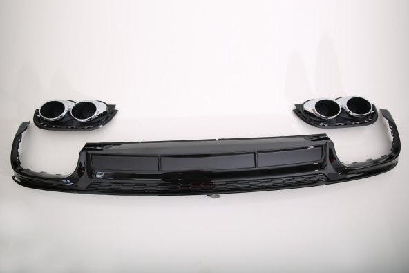 AUDİ A6 C8 KASA S6 ARKA TAMPON DİFÜZÖRÜ + EGZOZ UCU 2019+ ürün görseli 1