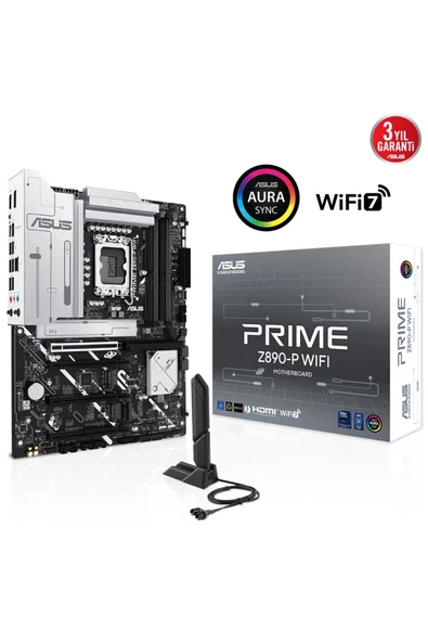PRIME Z890-P WIFI Intel Z890 LGA1851 DDR5 7600 DP HDMI USB4 4x M2 USB3.2 WiFi 7 ATX 14+1+2+1 ürün görseli 1