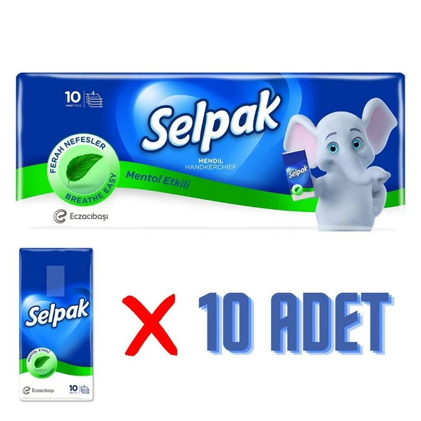 Selpak Mentollü Kağıt Mendil 10'lu ürün görseli 1