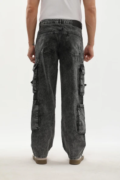 Erkek Kargo Cepli Jean Pantolon - Resim 8