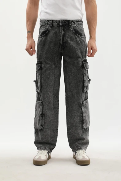 Erkek Kargo Cepli Jean Pantolon - Resim 7