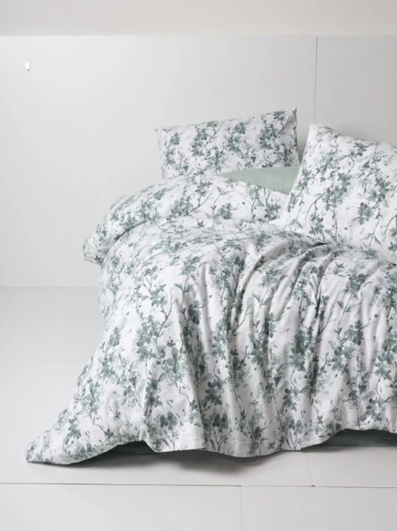 Cotton Box Flanel Nevresim Takımı Çift Kişilik Casey Petrol ürün görseli 1