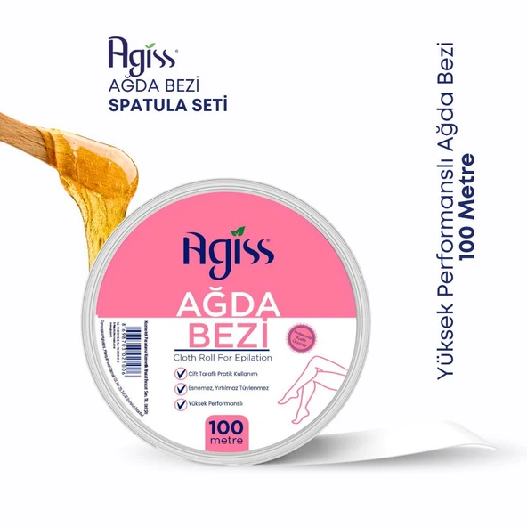 100 Metre Ağda Bezi ve 100'lü Ağda Spatulası Seti ürün görseli 1