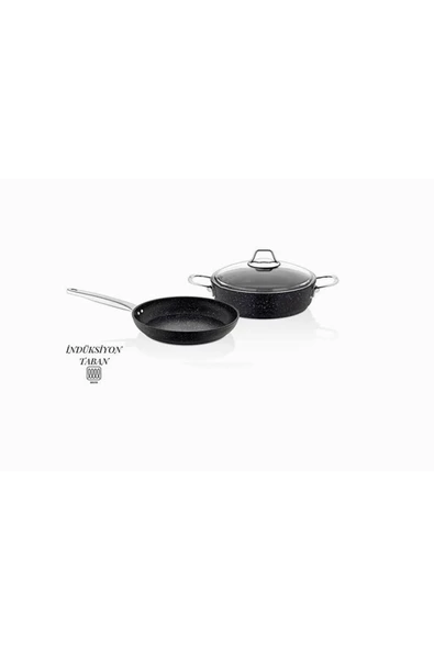 Falezev FALEZ BLACK LINE İNDUKSİYON 3 PARÇA SET 4010 ürün görseli 1