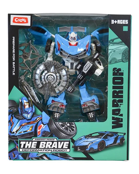 Ctoys Warrior The Brave Deformation Robot Mavi HF9389AB ürün görseli 1