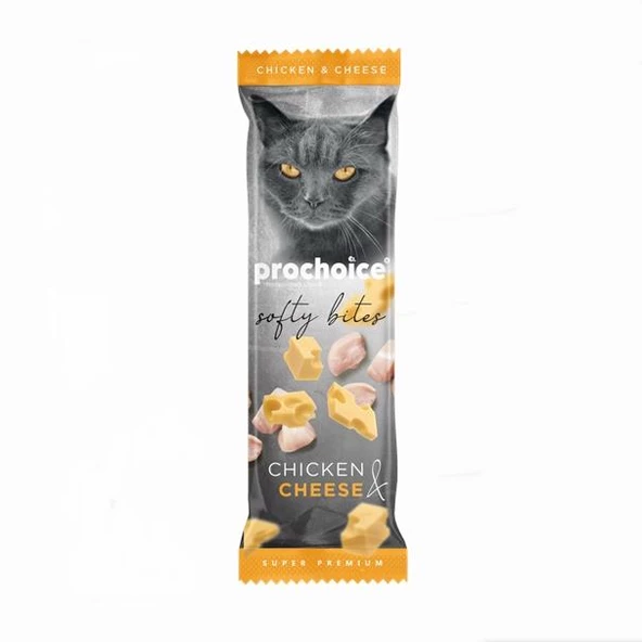 Prochoice Softy Bites Chicken & Cheese Kediler için Yumuşak Atıştırmalık 10 gr ürün görseli 1