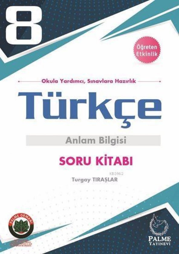 8.Sınıf Türkçe Anlam Bilgisi Soru Kitabı Palme Yayınevi ürün görseli 1
