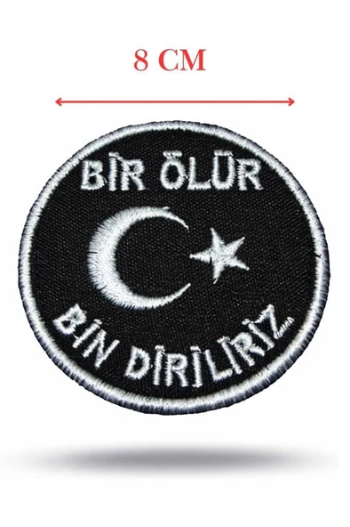 Nakış Patch Bir Ölür Bin Diriliriz - Resim 5