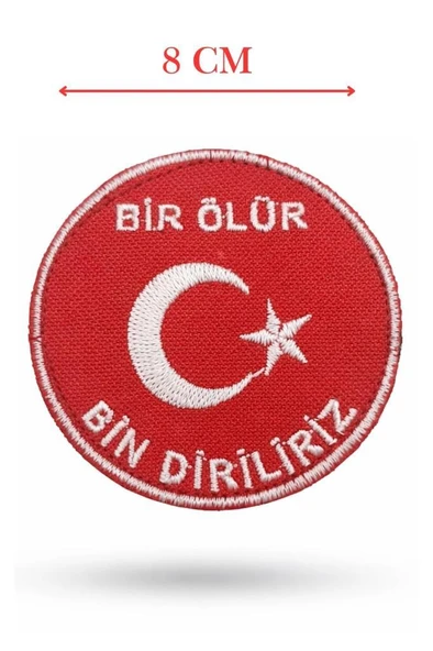Nakış Patch Bir Ölür Bin Diriliriz - Resim 3