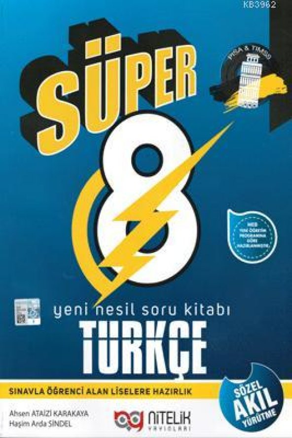 Süper 8. Sınıf Türkçe Yeni Nesil Soru Kitabı Nitelik Yayınları ürün görseli 1
