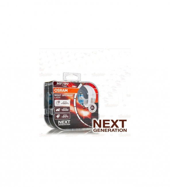 Osram Next Generation H7 Night Breaker Laser +150 12V 55W 2li A ürün görseli 1