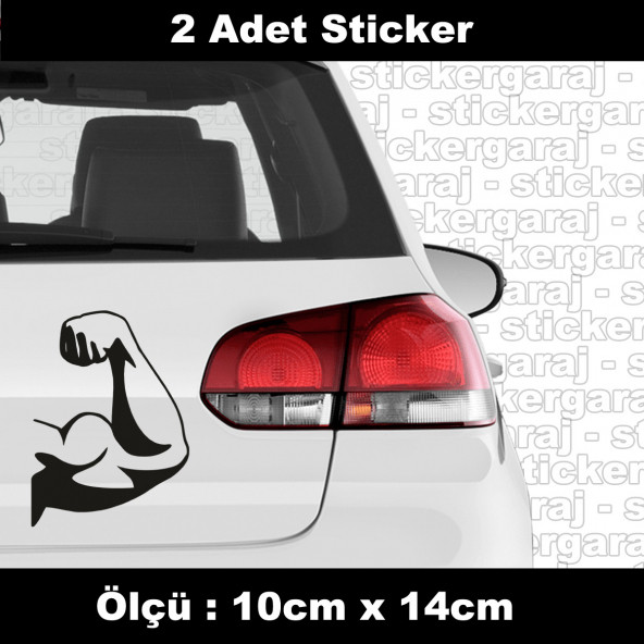 spor vücut geliştirme sticker 2ADET araba kask motosiklet laptop tablet pc atv uyumlu sticker 2 adet ürün görseli 1