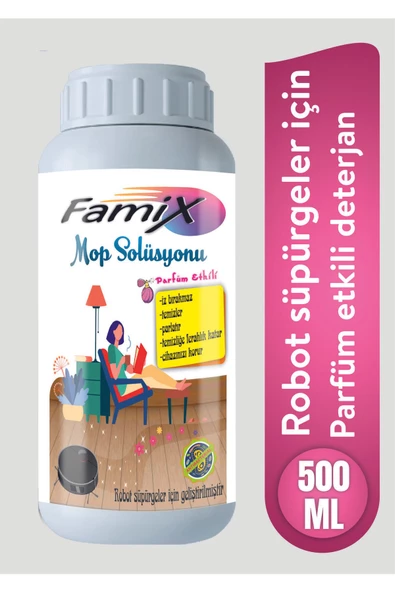 famix Mop Solüsyonu 500 Ml ( Robot Süpürge Deterjanı) ürün görseli 1