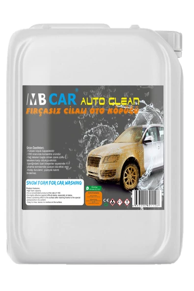 MB CAR Eko Renk Ve Leke Bırakmayan Fırçasız Cilalı Oto Köpüğü 20 Lt ürün görseli 1