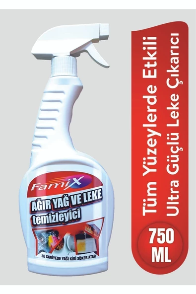 famix Ağır Yağ Leke Çıkarıcı Sprey Tüm Lekelere Karşı Etkili (SÜPER ETKİ) 750 ml ürün görseli 1
