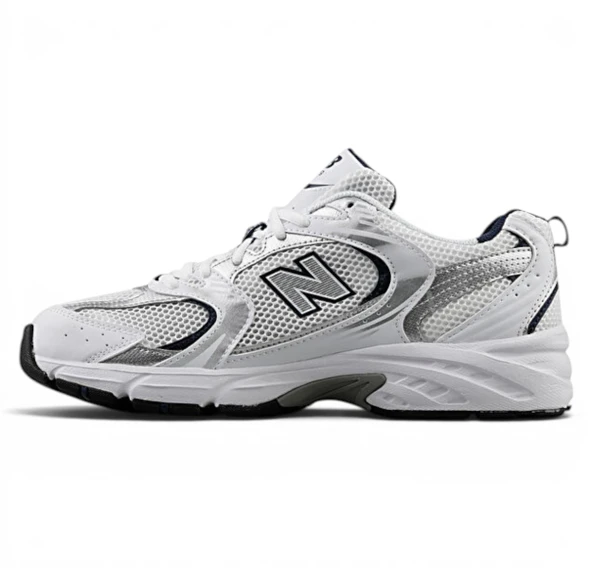 New Balance 530 White Silver Navy - Resim 2